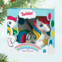 Hallmark Hasbro® My Little Pony® Retro Twister® Right Hoof Red Ornament -Hallmark Gift Shop My Little Pony Twister Horse Keepsake Ornament 5QXI8162 02