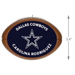 Hallmark NFL Football Dallas Cowboys Text Personalized Ornament -Hallmark Gift Shop NFL Football Dallas Cowboys Text Personalized Ornament 2499QHE1985B3 03