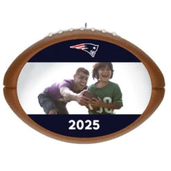 Hallmark NFL Football New England Patriots Text And Photo Personalized Ornament