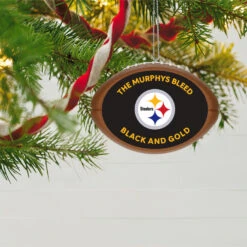 Hallmark NFL Football Pittsburgh Steelers Text Personalized Ornament -Hallmark Gift Shop NFL Football Pittsburgh Steelers Text Personalized Ornament 2499QHE1985B2 02