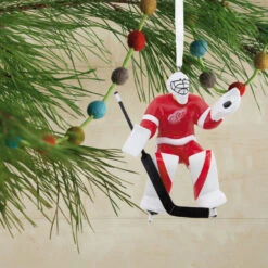 NHL Detroit Red Wings® Goalie Hallmark Ornament -Hallmark Gift Shop NHL Detroit Red Wings Goalie Christmas Ornament 1OSL1749 02