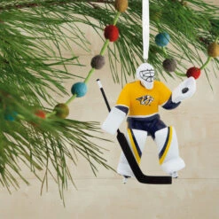 NHL Nashville Predators® Goalie Hallmark Ornament -Hallmark Gift Shop NHL Nashville Predators Goalie Christmas Ornament 1OSL1754 02