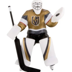 NHL Vegas Golden Knights® Goalie Hallmark Ornament -Hallmark Gift Shop NHL Vegas Golden Knights Goalie Christmas Ornament 1OSL2720 06