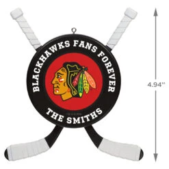 NHL Hockey Personalized Ornament, Chicago Blackhawks® -Hallmark Gift Shop NHLHockey Personalized Ornament Chicago Blackhawks 2499QHE1925B14 03