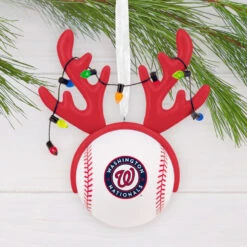 MLB Washington Nationals™ Reindeer Baseball Hallmark Ornament -Hallmark Gift Shop Nationals Reindeer Baseball Christmas Ornament 1OSL2719 02
