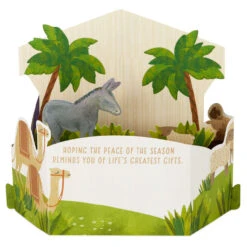 Hallmark Joy To The World Nativity Scene 3D Pop-Up Christmas Card -Hallmark Gift Shop Nativity Scene 3D PopUp Christmas Card 799XPJ9999 03
