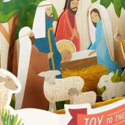 Hallmark Joy To The World Nativity Scene 3D Pop-Up Christmas Card -Hallmark Gift Shop Nativity Scene 3D PopUp Christmas Card 799XPJ9999 05