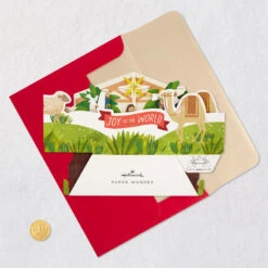 Hallmark Joy To The World Nativity Scene 3D Pop-Up Christmas Card -Hallmark Gift Shop Nativity Scene 3D PopUp Christmas Card 799XPJ9999 06