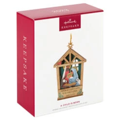 Hallmark A Child Is Born Nativity Papercraft Ornament -Hallmark Gift Shop Nativity Scene Wood and Paper Keepsake Ornament 1999QGO2759 04