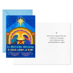 Hallmark Folk-Art Nativity Spanish-Language Boxed Christmas Cards, Pack Of 16 -Hallmark Gift Shop Nativity SpanishLanguage Boxed Christmas Cards 1BXH1016 03