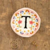 Natural Life Initial Trinket Dish, T -Hallmark Gift Shop Natural Life Initial Trinket Dish DSH242 01