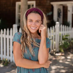 Natural Life Wine Corduroy Boho Bandeau -Hallmark Gift Shop Natural Life Wine Corduroy Boho Bandeau BBW264 03