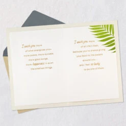 Hallmark I Wish You More Of What Energizes You Birthday Card -Hallmark Gift Shop Natural Wood with Plants Birthday Card 859HBD4618 04