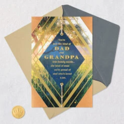 Hallmark You're A Great Man, Dad And Grandpa Birthday Card From Us -Hallmark Gift Shop Nature Birthday Card for Grandpa 659MAN4238 05