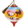 Peanuts® Ne'Qwa Art® Snoopy And Woodstock Hand-Painted Glass Hallmark Ornament -Hallmark Gift Shop NeQwa Art Snoopy and Woodstock Christmas Ornament 3HCM3811 01
