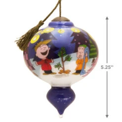 Peanuts® Ne'Qwa Art® A Charlie Brown Christmas Hand-Painted Glass Hallmark Ornament -Hallmark Gift Shop NeQwa Charlie Brown Christmas Ornament 3HCM3809 04