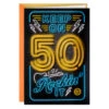 Hallmark Keep On Rockin' It Musical Light-Up 50th Birthday Card -Hallmark Gift Shop Neon Lightning Musical LightUp 50th Birthday Card 959ARH1384 01