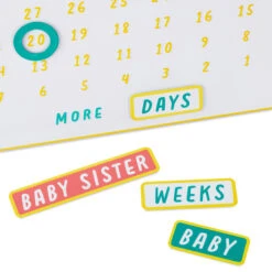 Hallmark So Excited To Meet You Magnetic Baby Countdown Board -Hallmark Gift Shop New Baby Pregnancy Countdown Calendar 1BBY4821 03