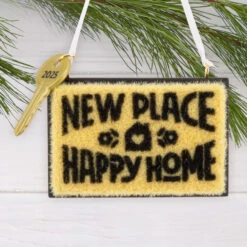 New Home Doormat 2025 Hallmark Ornament -Hallmark Gift Shop New Place Happy Home Doormat Christmas Ornament 1HGO3636 02
