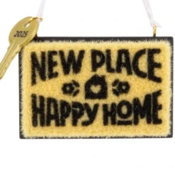 New Home Doormat 2025 Hallmark Ornament -Hallmark Gift Shop New Place Happy Home Doormat Christmas Ornament 1HGO3636 06