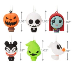Mini Disney Tim Burton's The Nightmare Before Christmas Shatterproof Hallmark Ornaments, Set Of 6 -Hallmark Gift Shop Nightmare Before Christmas Christmas Ornaments 3HCM2372 03