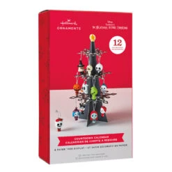 Disney Tim Burton's The Nightmare Before Christmas Hallmark Countdown Calendar Paper Tree Set With 12 Mini Ornaments -Hallmark Gift Shop Nightmare Before Christmas Countdown Calendar Tree 3HCM2924 08