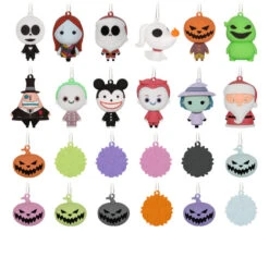 Disney Tim Burton's The Nightmare Before Christmas Hallmark Countdown Calendar Box With 24 Mini Ornaments