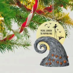 Hallmark Disney Tim Burton’s The Nightmare Before Christmas Jack And Zero Personalized Ornament With Light -Hallmark Gift Shop Nightmare Before Christmas Jack and Zero Personalized Keepsake Ornament With Light 2999QHE2113B2 02
