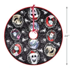 Hallmark Disney Tim Burton's The Nightmare Before Christmas Halloween Town Christmas Tree Skirt, 48" -Hallmark Gift Shop Nightmare Before Christmas Keepsake Tree Skirt 7999QFM3939 03