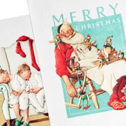 Hallmark Norman Rockwell Artwork Assorted Boxed Christmas Cards, Pack Of 40 -Hallmark Gift Shop Norman Rockwell Childrens Boxed Christmas Cards 5XPX2680 05