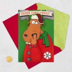 Hallmark Nose-Picking Moose Funny Musical Christmas Card With Motion -Hallmark Gift Shop NosePicking Moose Funny Christmas Card With Music 999XOC1054 05