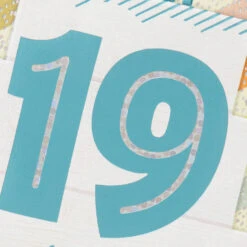 Hallmark You Are So Beyond The Ordinary 19th Birthday Card -Hallmark Gift Shop Number and Cake 19th Birthday Card 659HBD3181 05