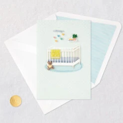 Hallmark Little Miracles New Baby Card -Hallmark Gift Shop Nursery and Crib New Baby Card 759LAD4592 05