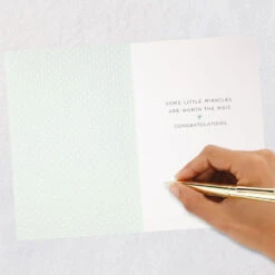 Hallmark Little Miracles New Baby Card -Hallmark Gift Shop Nursery and Crib New Baby Card 759LAD4592 06