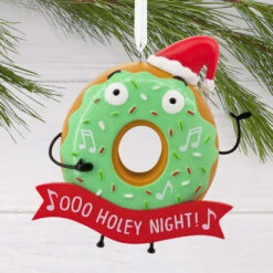 O Holey Night Donut Hallmark Ornament -Hallmark Gift Shop O Holey Night Donut Christmas Ornament 1HGO3295 02