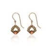 Silver Forest Orange Stone And Gold-Tone Woven Triangle Metal Drop Earrings -Hallmark Gift Shop Orange Stone and Triangle Metal Drop Earrings NE1913 01