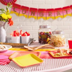 Hallmark Color Pop 96-Piece Tableware Basics Party Kit, Orange And Yellow -Hallmark Gift Shop Orange and Yellow Party in a Box Party Supplies 5CLP1001 03