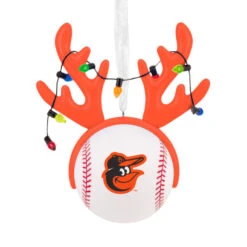 MLB Baltimore Orioles™ Reindeer Baseball Hallmark Ornament