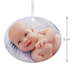 Hallmark Horizontal Oval Metal Personalized Ornament, Custom Photo -Hallmark Gift Shop Oval Personalized Ornament 1OFM1007B2 04