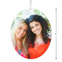 Hallmark Vertical Oval Metal Personalized Ornament, Custom Photo -Hallmark Gift Shop Oval Personalized Ornament 1OFM1008B2 04