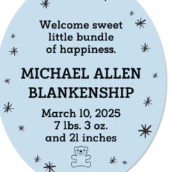 Hallmark Vertical Oval Metal Personalized Ornament, Custom Text -Hallmark Gift Shop Oval Personalized Ornament 1OFM1008B3 06