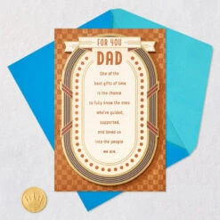 Hallmark Grateful For All The Reasons To Be Proud Birthday Card For Dad -Hallmark Gift Shop Oval Placard on Copper Birthday Card for Dad 699MAN4405 05