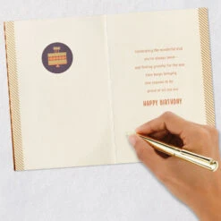 Hallmark Grateful For All The Reasons To Be Proud Birthday Card For Dad -Hallmark Gift Shop Oval Placard on Copper Birthday Card for Dad 699MAN4405 06