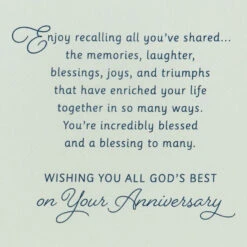 Hallmark Incredibly Blessed Religious Anniversary Card 12 Hallmark Incredibly Blessed Religious Anniversary Card -Hallmark Gift Shop Painted Spring Flowers and Butterfly on Light Blue Anniversary Card 659CEY1921 02