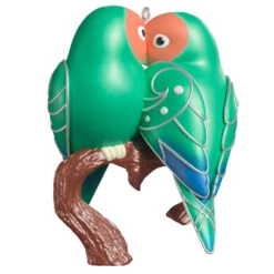 Hallmark Lovebirds 2026 Exclusive Ornament -Hallmark Gift Shop Pair of Green and Orange Birds Keepsake Ornament 5QXC5635 07