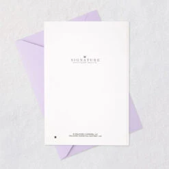 Hallmark Tropical Leaves And Purple Flowers Blank Card -Hallmark Gift Shop Palm and Monstera Leaves with Purple Flowers Blank Card 859LAD4547 06