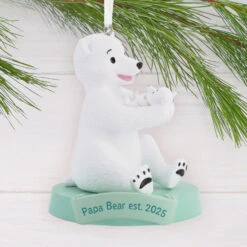 Papa Bear New Dad 2025 Hallmark Ornament -Hallmark Gift Shop Papa Bear New Dad 2025 Christmas Ornament 1HGO3580 02