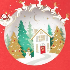Hallmark Cozy Winter Home Boxed Christmas Cards, Pack Of 8 -Hallmark Gift Shop Paper Wonder Winter Home Boxed Christmas Cards 1XPX2626 06