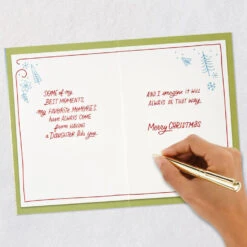 Hallmark You'll Always Be My Little Girl Christmas Card For Daughter -Hallmark Gift Shop Parent and Child Playing in Snow Daughter Christmas Card 659XZH1653 08