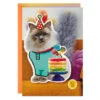 Hallmark Party Cat Funny Musical Birthday Card With Motion -Hallmark Gift Shop Party Cat Music Motion Funny Birthday Card 959ARH1464 01